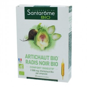 Santarome artichaut et radis noir bio boite de 20 ampoules