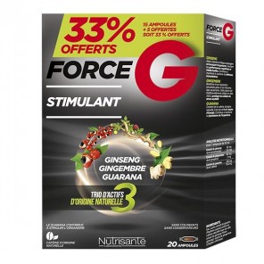 Nutrisanté Force G Stimulant 20 Ampoules de 10ml 