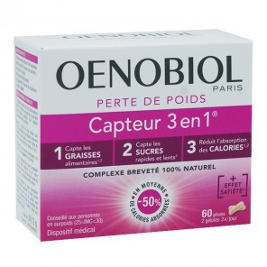 Oenobiol capteur 3 en 1 perte de poids 60 gelules