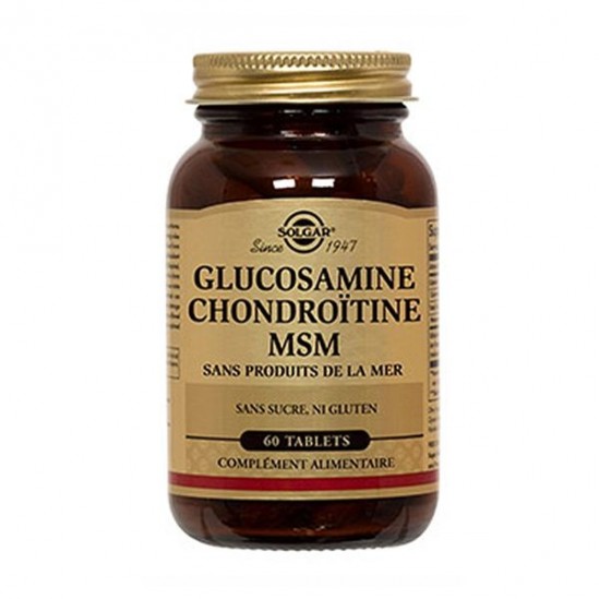 Solgar glucosamine chondroïtine msm 60 tablets 