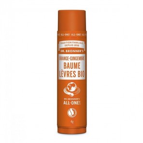 Eolys dr bronner's baume à lèvres orange/gingembre 