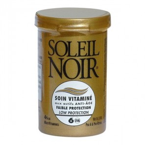 Soleil Noir soin vitaminé crème faible protection SPF6 20ml