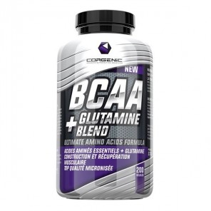 Corgenic Bcaa blend + glutamine boite de 200 capsules