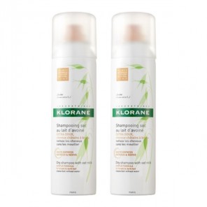 Klorane shampooing sec teinté au lait d'avoine 2x150ml