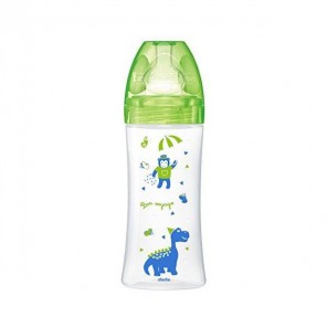 Dodie bibéron sensation+ tétine débit 3 vert 330ml 