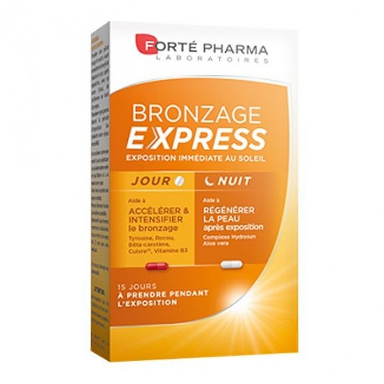 Forté pharma bronzage express boite de 30 gélules