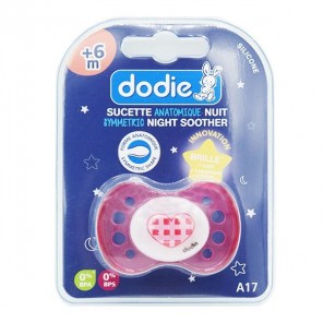 Dodie sucette + 6 mois silicone forme anatomique nuit