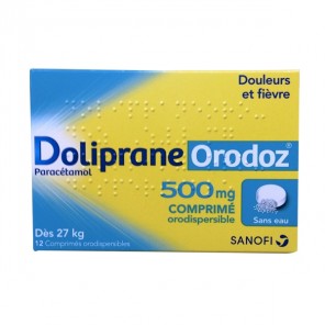 Dolipraneoro 500mg 12 comprimés orodispersibles 