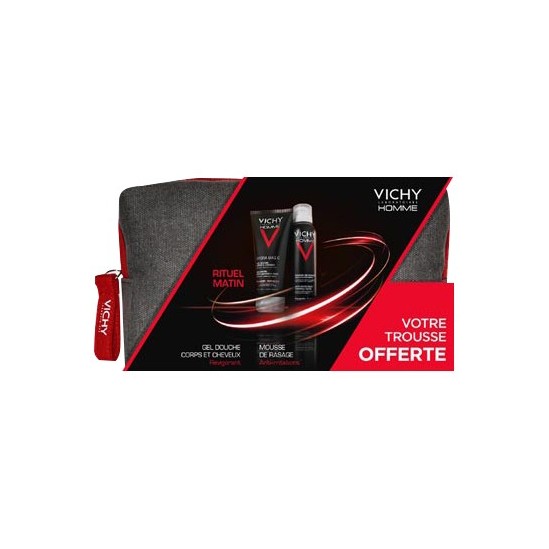 Vichy Trousse Hommes rituel matin mousse de rasage 200ml