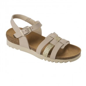 Scholl Mirke beige platinium sandale taille 42