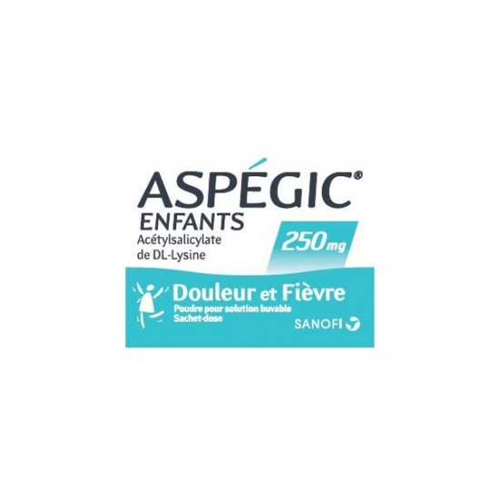 Aspégic enfants poudre pour solution buvable 100mg 20 sachets-doses