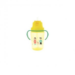 Dodie tasse paille +18 mois 350ml jaune