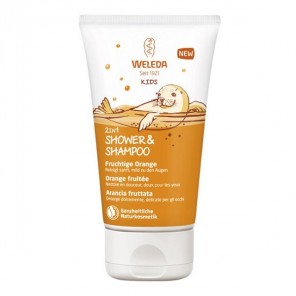 Weleda kids douche & shampoing 2 en 1 orange fruitée 150ml