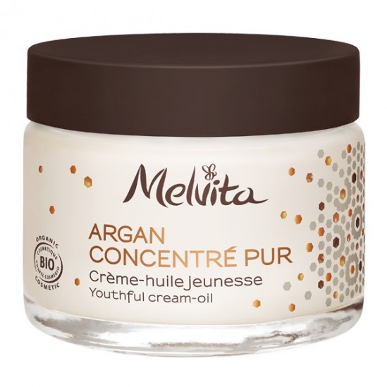 Melvita argan concentré pur crème-huile jeunesse 50ml