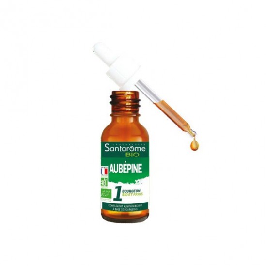 Santarome bio bourgeon aubépine complément alimentaire flacon pipette de 30ml