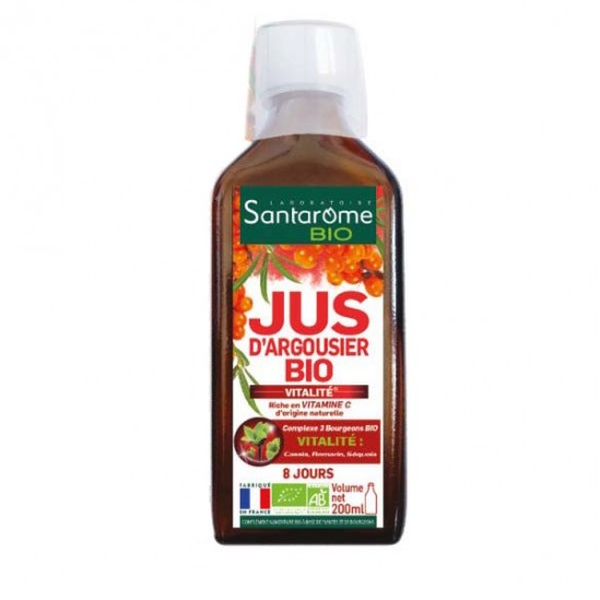 Santarome bio vitalité jus d'argousier et bourgeons bio 200ml