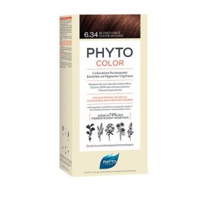 Phyto phytocolor coloration permanente 6.34 blond foncé cuivré