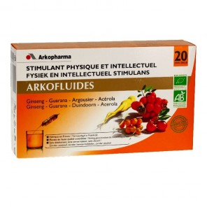 Arkopharma Arkofluides bio stimulant physique et intellectuel 20 ampoules