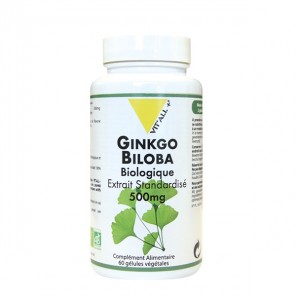 Vitall+ ginkgo biloba bio 500mg 60 gélules