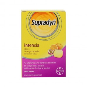 Supradyn intensia vitamines et minéraux 50 comprimés à croquer