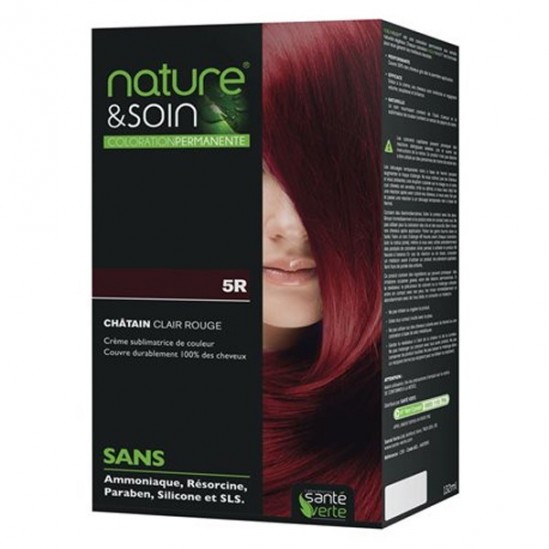 Santé verte nature & soin coloration 5R Châtain clair rouge 132ml