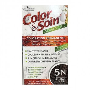 3 Chênes color&soin châtain clair coloration permanente 5n 130ml