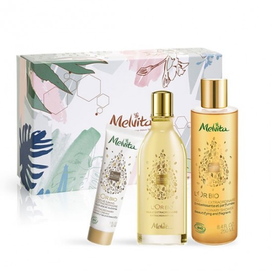 Melvita coffret corps l'or bio