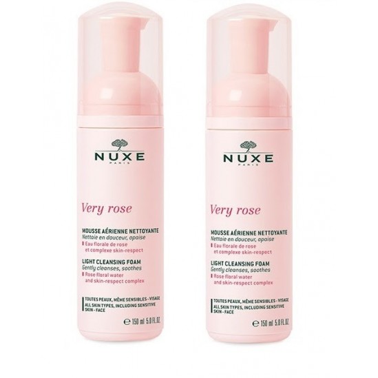 Nuxe Very rose Mousse Aérienne Nettoyante Lot de 2 x 150 ml