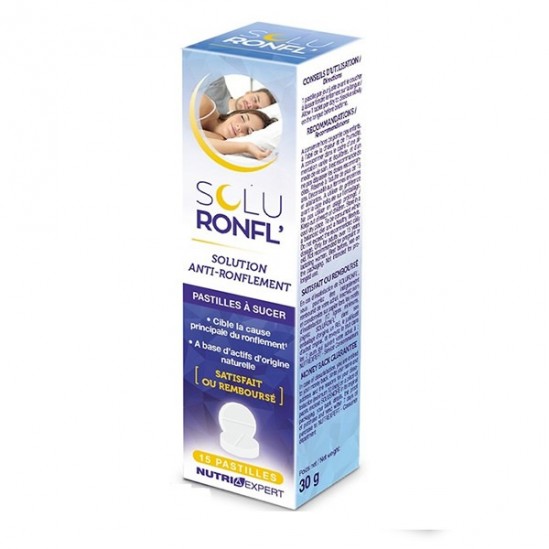 Nutri expert soluronfl pastille anti-ronflement 15 comprimés