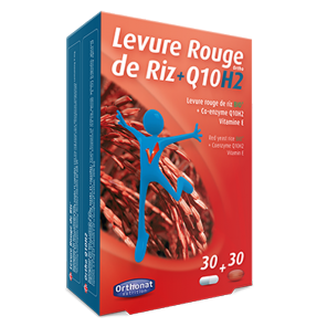 Orthonat Levure rouge de riz ortho q10h2  30 gélules + 30 capsules