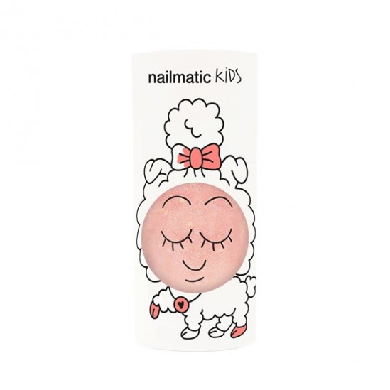 Nailmatic kids vernis peachy base eau – pêche pailleté 8ml