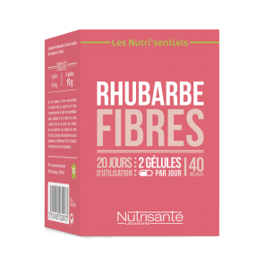 Nutrisanté les nutri'sentiels rhubarbe fibres 40 gélules