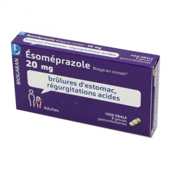 Biogaran esoméprazole 20 mg 7 gélules gastro-résistantes