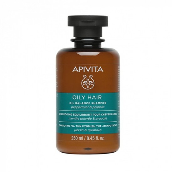 Apivita oily hair shampooing équilibrant  pour cheveux gras 250ml