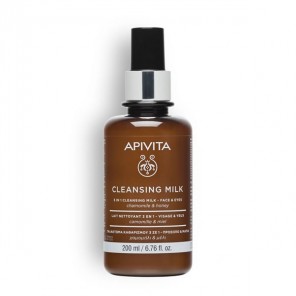 Apivita cleansing milk lait nettoyant 3 en 1 visage et yeux 200ml