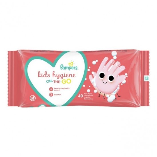 Pampers kids hygiène on the go 40 lingettes