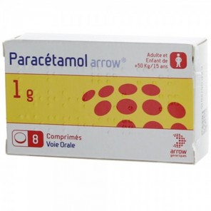 Paracetamol arrow 1g 8 comprimés