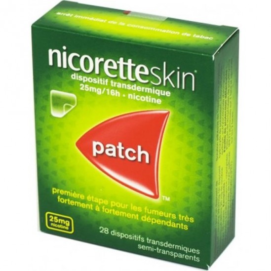 Nicoretteskin patch 25mg 16h 28 dispositifs