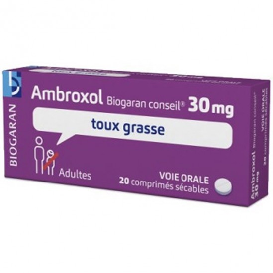 Biogaran ambroxol conseil 30mg 20 comprimés sécables