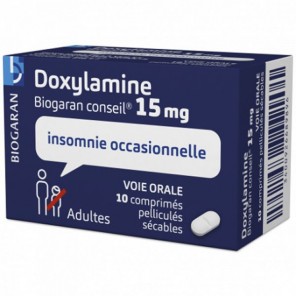 Biogaran doxylamine 15mg 10 comprimés pelliculés sécables