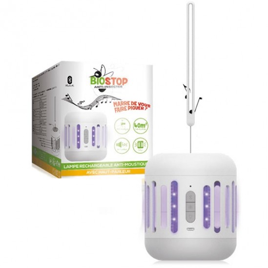 Ageti biostop lampe rechargeable anti-moustiques avec haut-parleur