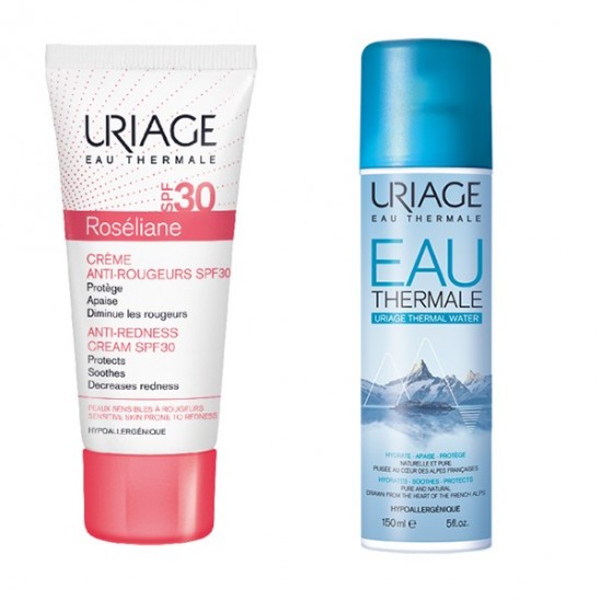 Uriage roseliane crème anti-rougeurs 40 ml + eau thermale 50ml offerte