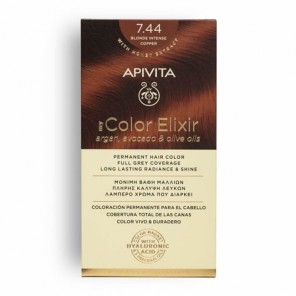 Apivita color elixir 7.44 blond cuivré intense