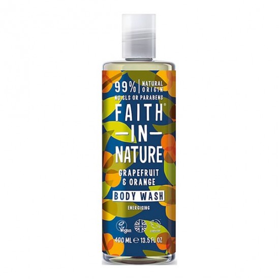 Faith in nature gel douche bain au pamplemousse et à l'orange 400ml