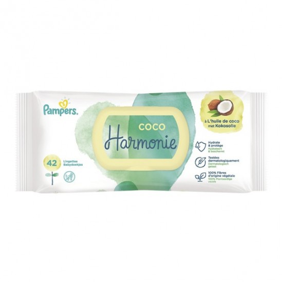 Pampers lingettes harmonie coco 42 Unites