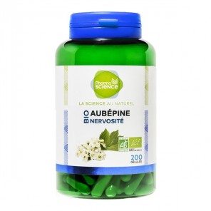 Pharmascience aubépine bio nervosité 200 gélules