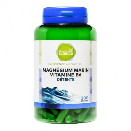 Pharmascience magnésium marin vitamine b6 détente 200 gélules