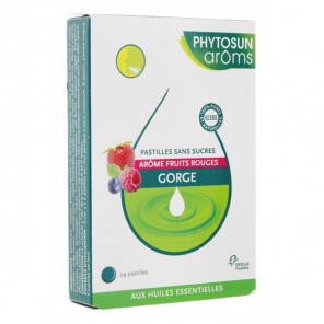 Phytosun arôms fruits rouges sans sucres pastilles gorge 24 pastilles