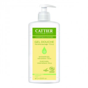 Cattier gel douche fraîcheur verveine sauvage - citrus 1L