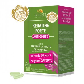 Biocyte keratine forte anti-chute cheveux 3 x 40 gélules